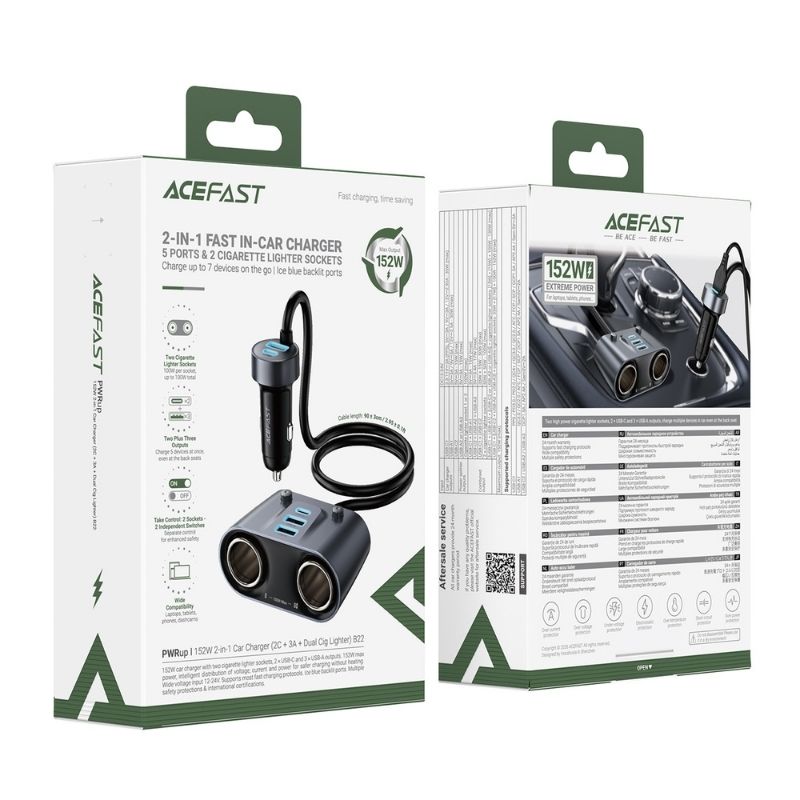 تقسيم شحن سيارة ACEFAST B22